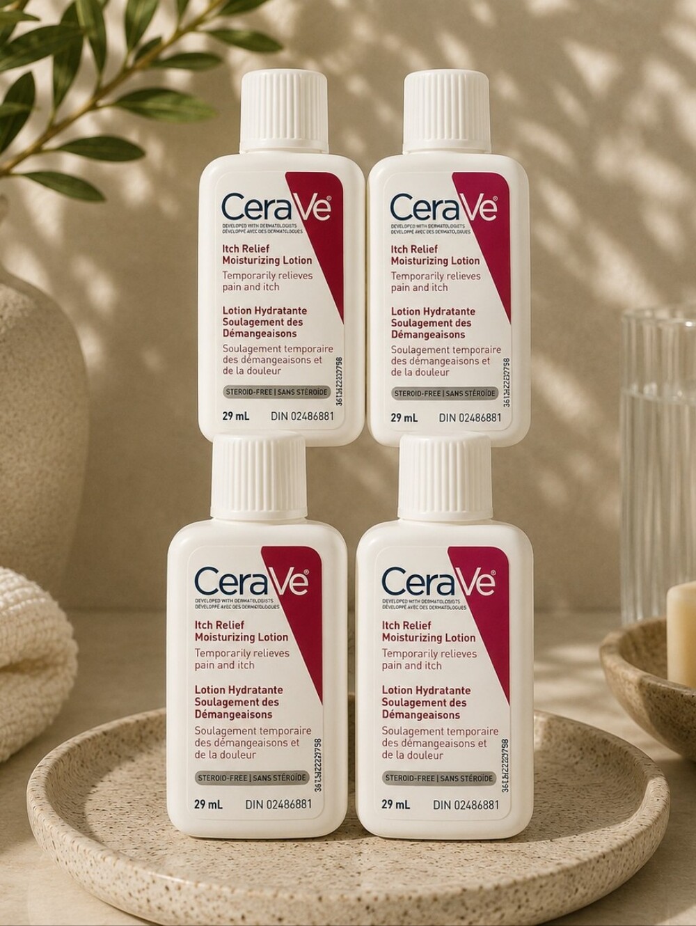 Cerave Moisturizing Itch Relief Lotion Bundle 4 Pack Of 29ml